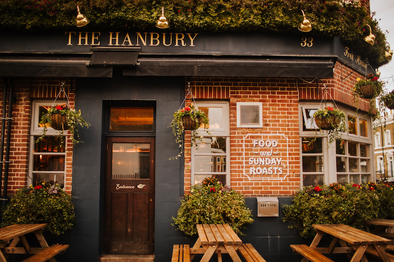 Exterior photo of The Hanbury Islington, the best pub to watch UEFA Euro 2024 tournament.